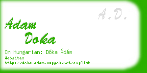 adam doka business card