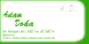 adam doka business card